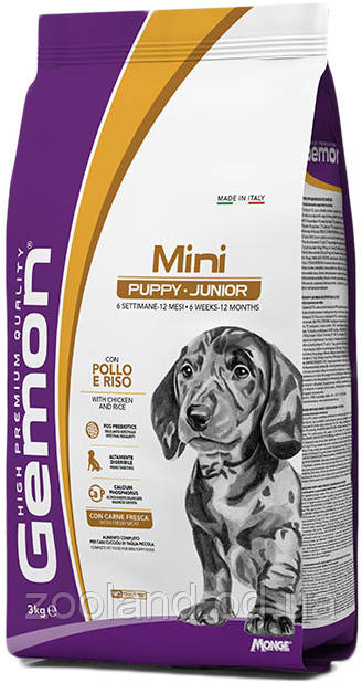 Gemon Mini Puppy&Junior курка з рисом, 3 кг