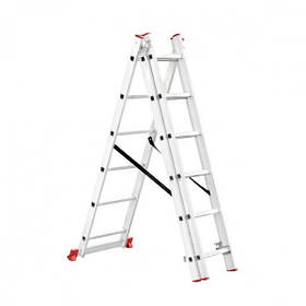 Драбина з алюмінію, 3-секційна універсальна розкладна, 3*6 захід., 3,4 м INTERTOOL LT-0306