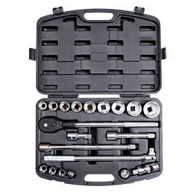 Набір інструментів професійний 3/4", 20 од. (Гл. 19-50 мм) пластиковий кейс. INTERTOOL ET-6023