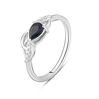 Серебряное кольцо с натуральным сапфиром 0.475ct, вес изделия 2,07 гр (2104834) 17.5 размер