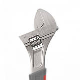 Ключ розвідний 200 мм, ізольована ручка, нікелеве покриття INTERTOOL XT-0020, фото 3