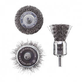 Набір дротяних щіток для дриля 3 од., 1/4" INTERTOOL BT-0300