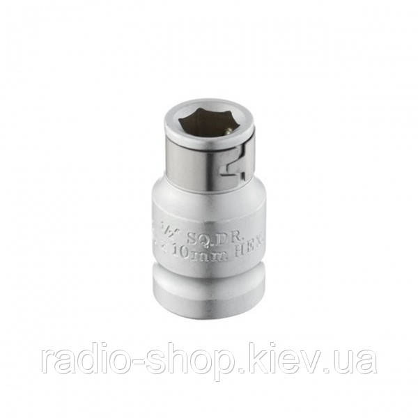 Перехідник квадрат 1/2'x1/2' шестигранник, хромо-ванадій INTERTOOL ET-1108