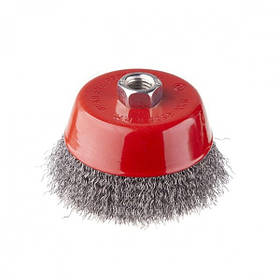 Щітка чашкова 100 мм, для КШМ, М14 (витий дріт) INTERTOOL BT-1100