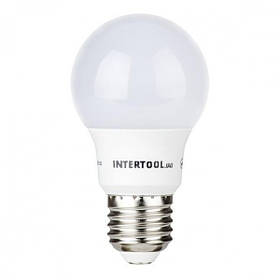 Світлодіодна лампа LED 7 Вт, E27, 220 В, INTERTOOL LL-0003