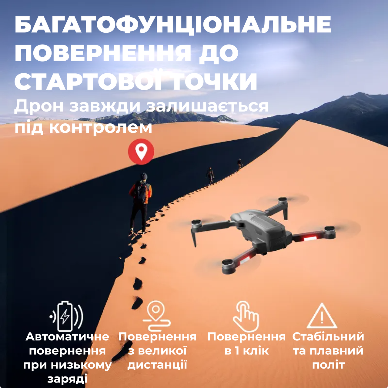 Дрон, квадрокоптер с камерой 4DRC F9 дрон с 4K FPV, ESC, GPS, БК моторы, до 1,2км, до 30 мин + СУМКА, коптер - фото 8 - id-p1995159562