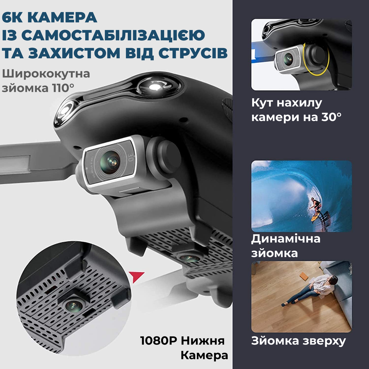 Дрон, квадрокоптер с камерой 4DRC F9 дрон с 4K FPV, ESC, GPS, БК моторы, до 1,2км, до 30 мин + СУМКА, коптер - фото 9 - id-p1995159562