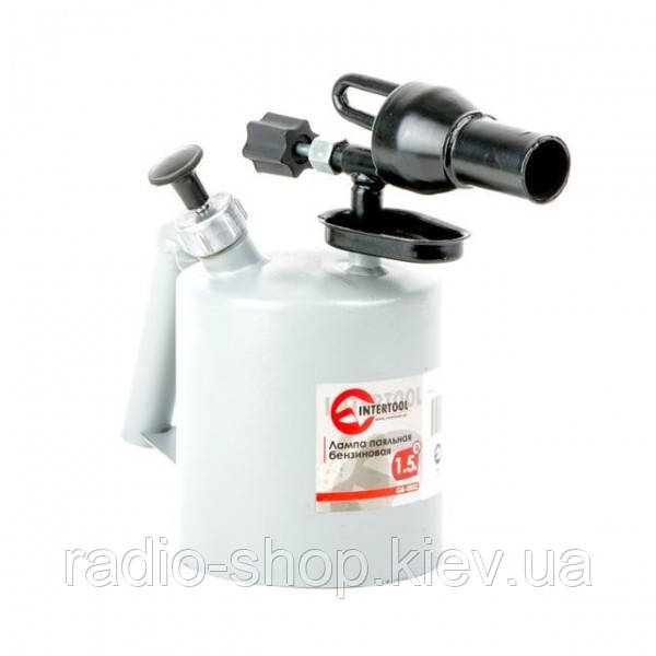Лампа паяльна бензинова 1.5 л INTERTOOL GB-0032, фото 1