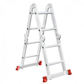 Драбина з алюмінію, багатофункціональна, трансформер, 4*2, 2,38 м INTERTOOL LT-0028