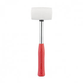 Киянка гумова 450 г, 65 мм, біла гума, металева ручка INTERTOOL HT-0227