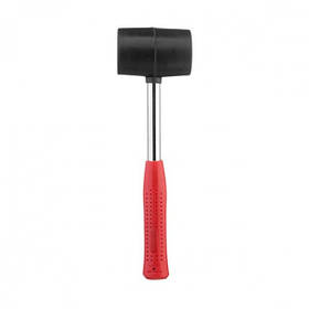 Киянка гумова 450 г, 65 мм, чорна гума, металева ручка INTERTOOL HT-0231