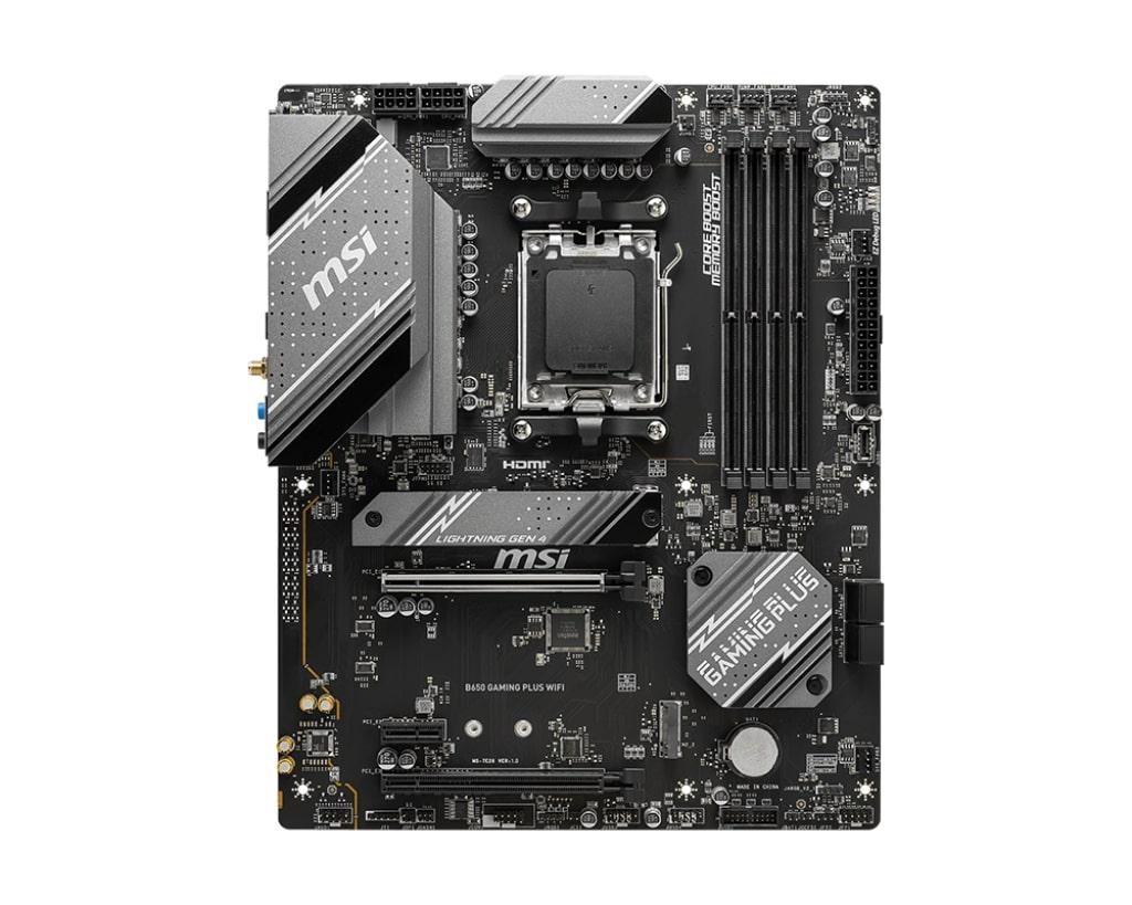 MSI Материнська плата B650 GAMING PLUS Wi-Fi sAM5 B650 4xDDR5 HDMI DP WiFi BT ATX