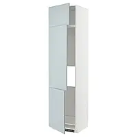 МЕТОД Шкаф холодильный/дверный/3-дверный, белый/Калларп светло-серо-синий, 60x60x240 см