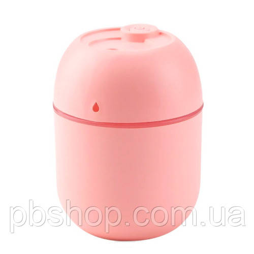 Зволожувач повітря ультразвуковий міні 220мл USB дифузор портативний, рожевий, фото 1