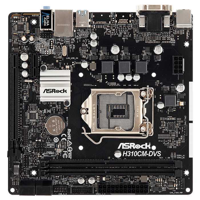 Материнська плата AsRock H310CM-DVS (H310CM-DVS) (s1151v2, Intel H310, Micro-ATX)