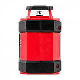 Рівень лазерний 360°, 2 лазерні головки, зелений лазер INTERTOOL MT-3062, фото 5