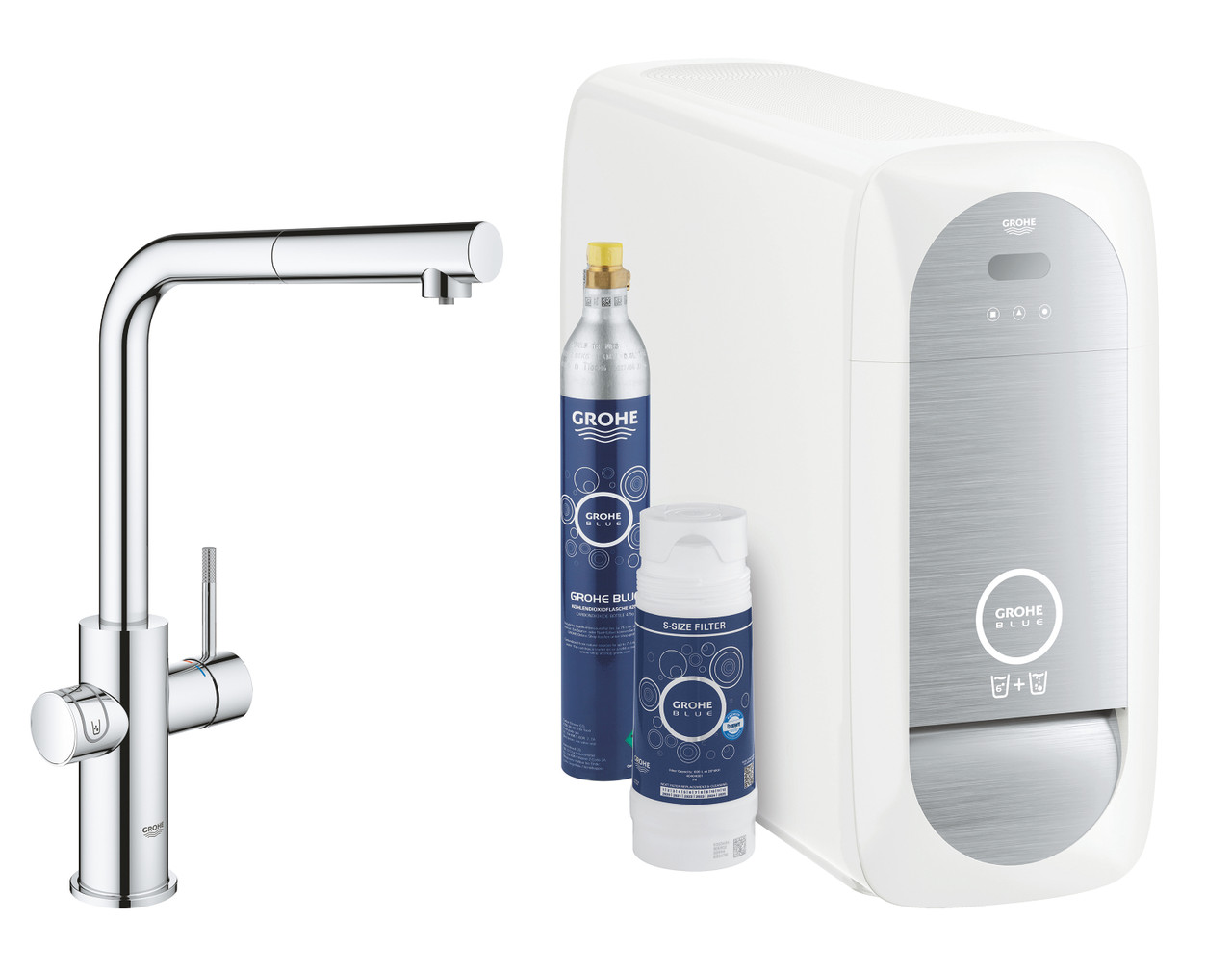 Система фільтрів для питної води Grohe Blue Home Connected з змішувачем і газуванням (31539000)