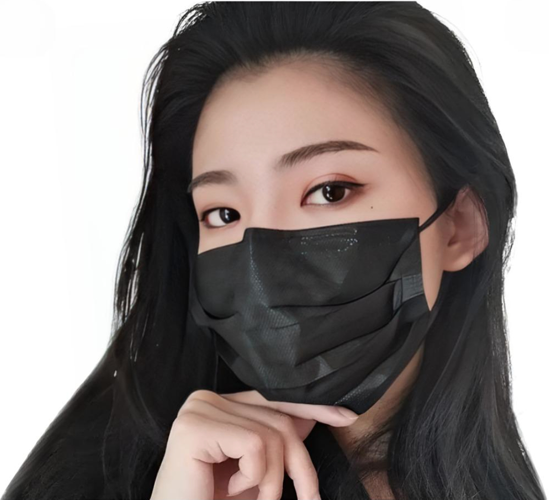 Маска одноразова медична чорна 50 шт*, фото 1