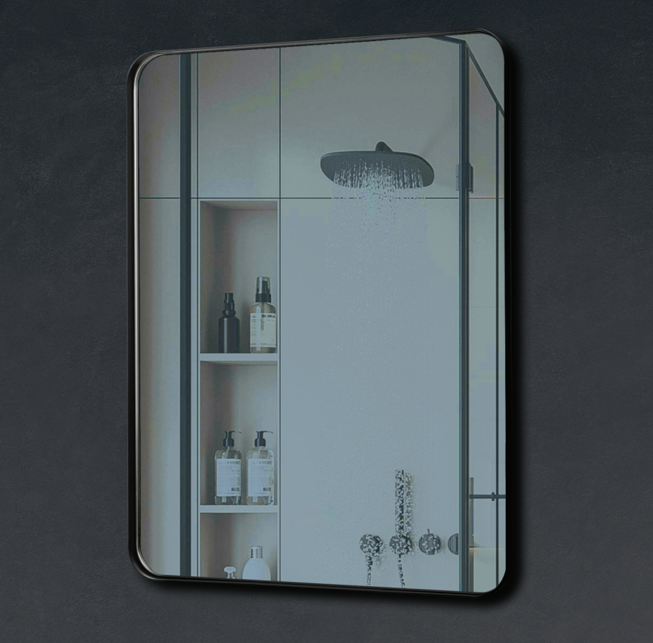 Прямокутне дзеркало лофт 60х80 INSANA Black 4