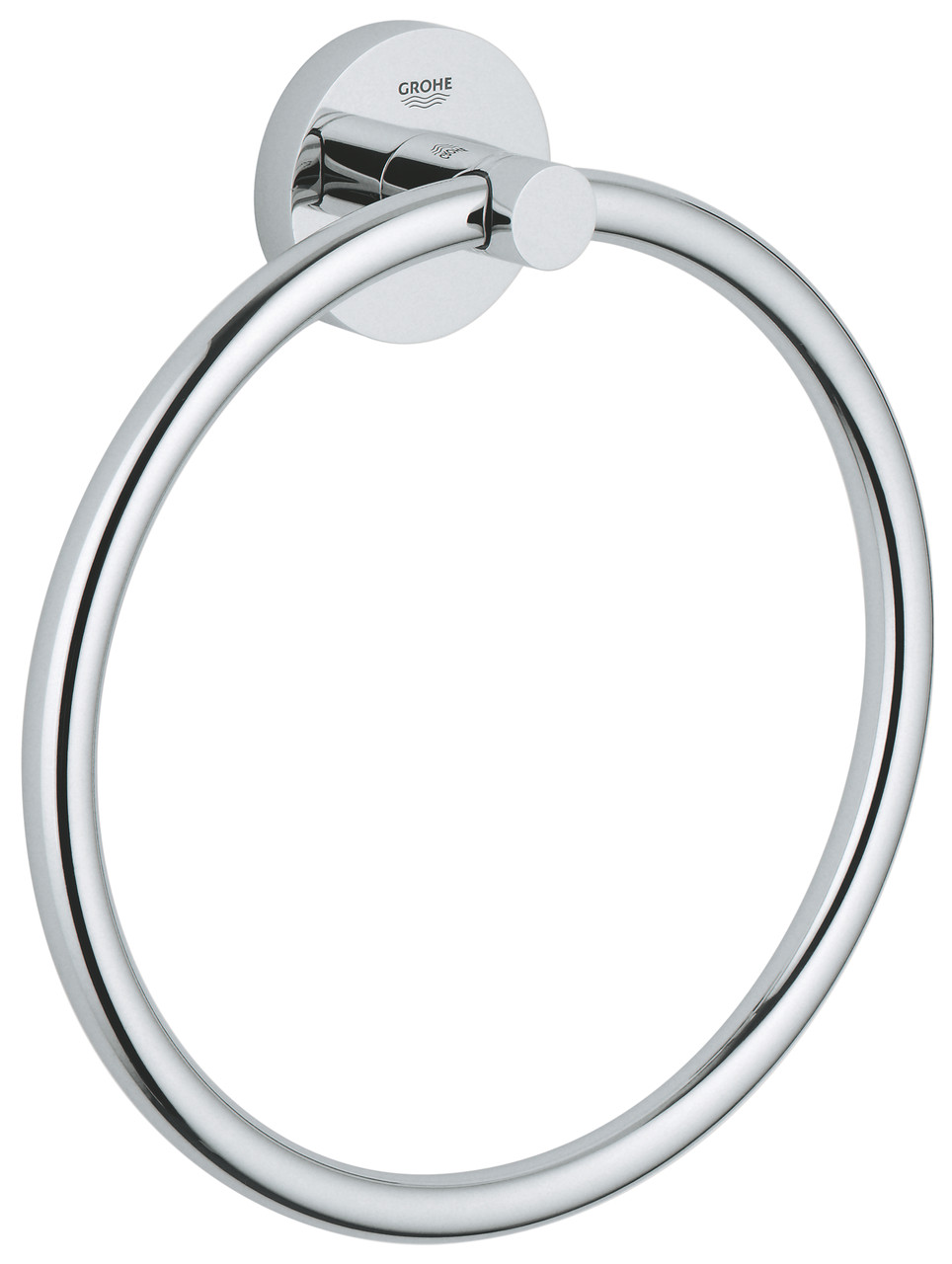 Кільце для рушника GROHE Essentials New, хром, настінне, стильний дизайн (40365001)
