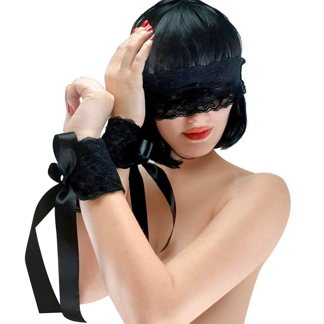 Еротичний набір пов'язка на очі і наручники Blindfold and Handcuffs Aria GoodPlace