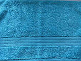 Рушник махровий гладкофарбований Бірюзовий, 50х90, фото 2