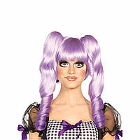 Парик эротический фиолетовый с прикрепляемыми локонами и заколками для ролевых игр Leg Avenue Оne size I'Pro