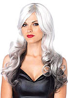 Эротический парик с серыми волнистыми длинными волосами Leg Avenue IntimPro