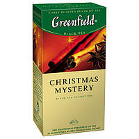 Чай Гринфилд Christmas Mystery чёрный с корицей 25 пакетов по 1.5г
