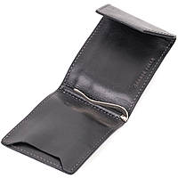 Удобный кожаный зажим для денег с держателем для Apple AirTag GRANDE PELLE 11619 Черный хорошее качество