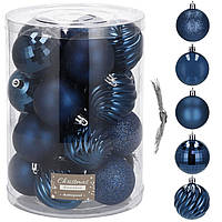 Новогодние шары (шарики) набор Springos d=6 см 20 шт CA0140. Елочные (новогодние) игрушки I'Pro