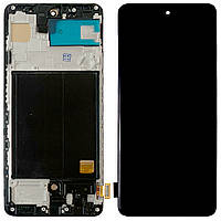 Дисплей (екран) Samsung Galaxy A51 2019 A515F з тачскріном та рамкою (OLED Small LCD)