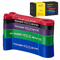 Резиновая петля-эспандер 4FIZJO Power Band 5 шт 6-46 кг. Резинка для подтягивания, резина для тренировок I'Pro