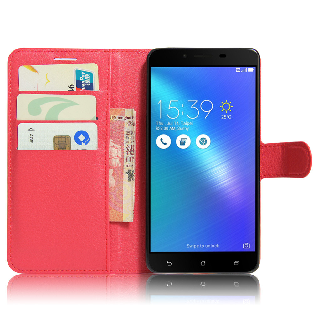 Чохол-книжка Litchie Wallet для Asus Zenfone 3 Max ZC553KL Червоний