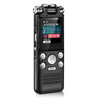 Цифровой диктофон с таймером для записи голоса Sttwunake V59, стерео, 8 Гб, черный GoodPlace