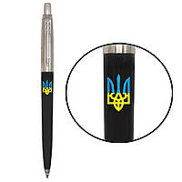 Кулькова ручка Parker Jotter Originals Ukraine Black Ct Bp Трезубец Сине-желтый 15632_T0016u