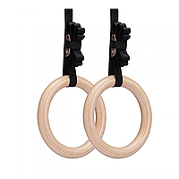 Гимнастические кольца 4FIZJO деревянные, регулируемые 4FJ0397 I'Pro
