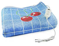 Электропростынь с подогревом, полуторный с сумкой electric blanket 150*120 blue cherry