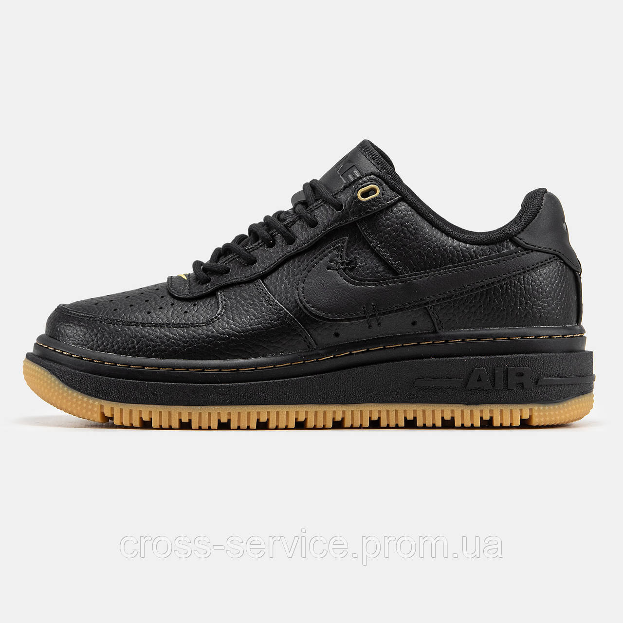 Nike air force 1 black and gum sole online