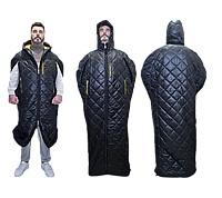 Зимняя куртка - спальник с подогревом для сна в полевых условиях, цвет черный, от +5°до -30°С I'Pro