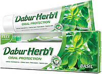 Зубна паста Базилік 150г + щітка, Дабур; Dabur Herbal Toothpaste Basil 150g+brush