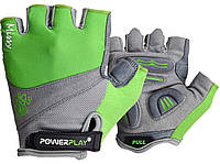 Велоперчатки женские PowerPlay 5277 D зеленые XS I'Pro
