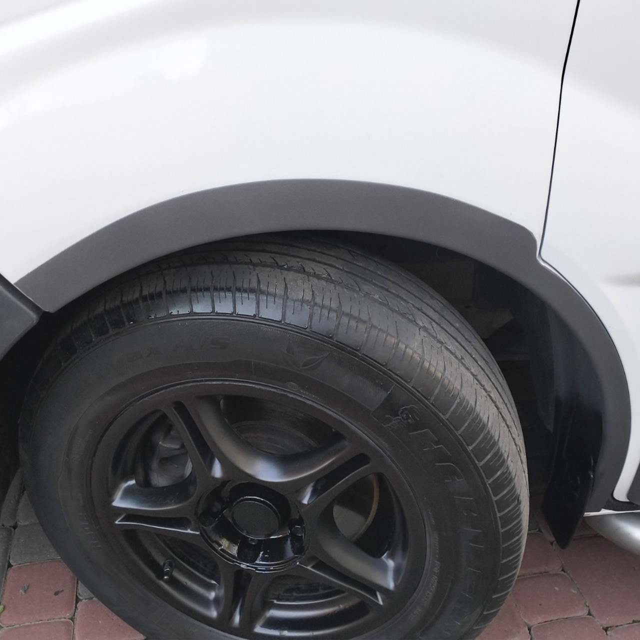 Накладки на арки Рено Трафік 2001-2014 (Renault Trafic 2001-2014), 4 шт, чорні, АВС, фото 1