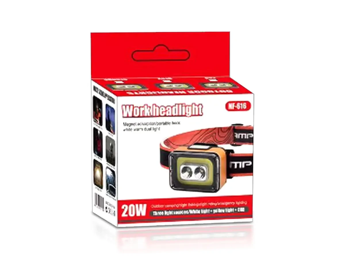 Ліхтар налобний Type-C Bailong NF-616 240шт 6886, фото 1