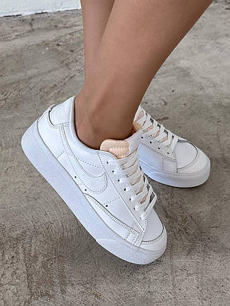 Жіночі Кросівки Nike Blazer Low Platform White / Найк Блейзер Платформ Низькі Білі, фото 1