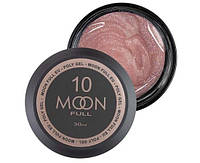 Moon Full Poly Gel №10 полигель для наращивания ногтей Сочно-розовый с шиммером, 30 мл