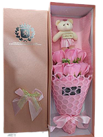 Букет из роз ароматизированное мыло с игрушкой GS227