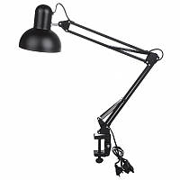 Настольная лампа в современном стиле на струбцине Brille 40W MTL-07 Черный VA, код: 7271404
