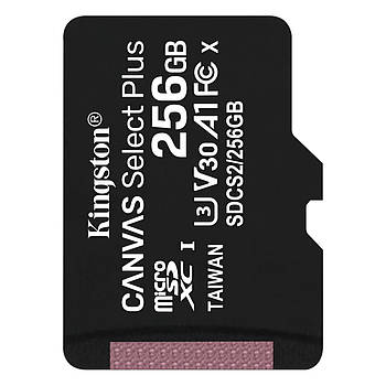 Карта пам'яті Kingston MicroSDXC 256GB Canvas Select Plus Class 10 UHS-I U1 V10 A1
