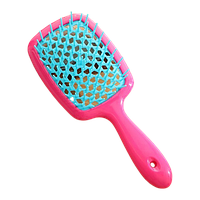 Расческа для волос Super Hair Brush Розовая с голубым GS227